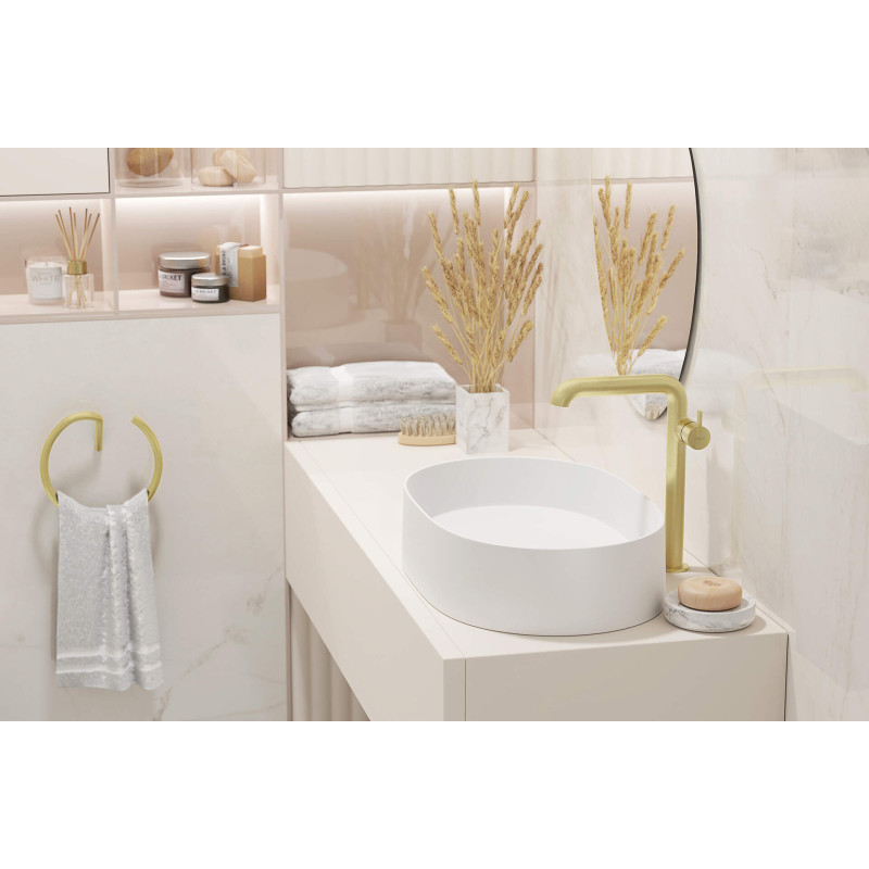 Deante Silia umywalka 550x350 alabaster