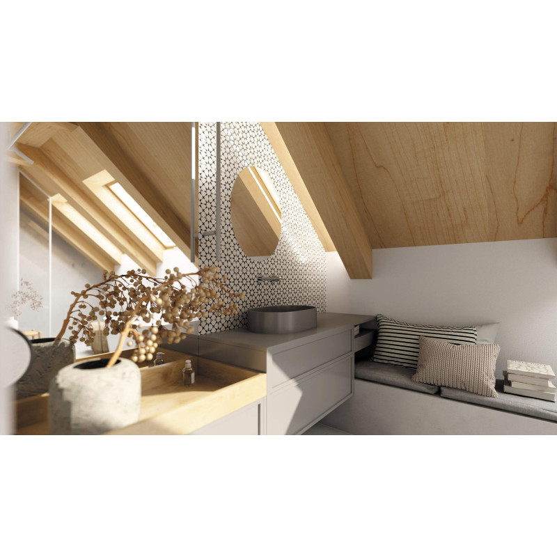 Deante Silia umywalka 550x350 antracyt metalik