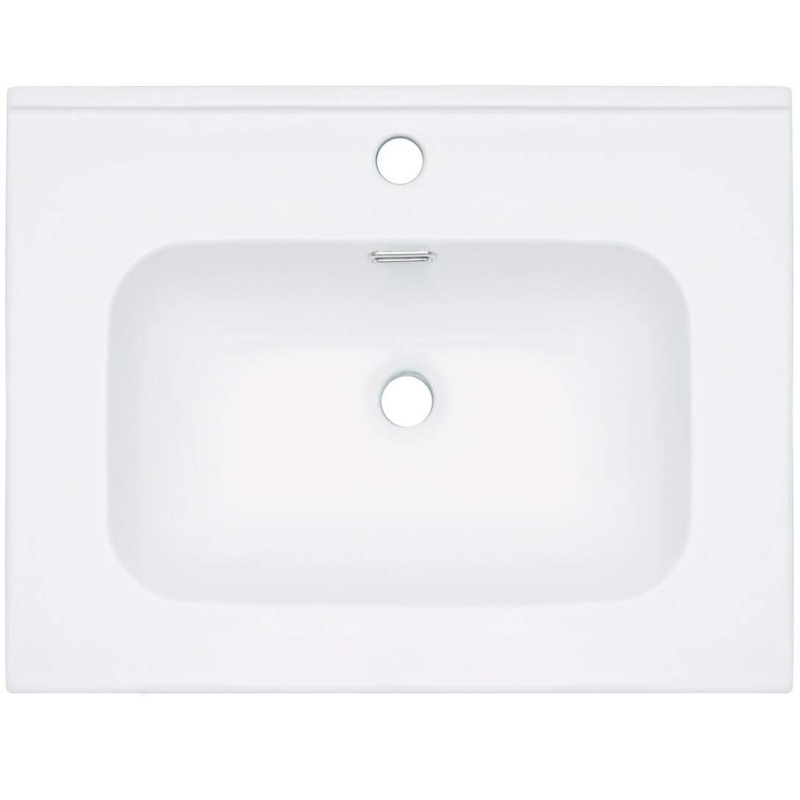 Deante umywalka Tubo biała wpuszczana 603x460 mm