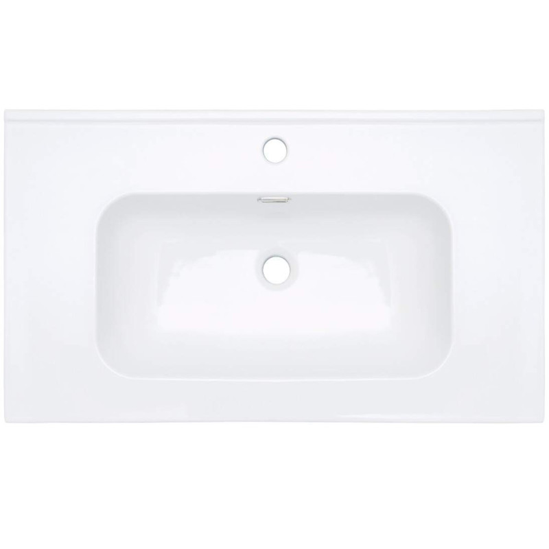 Deante umywalka Tubo biała wpuszczana 803x460 mm