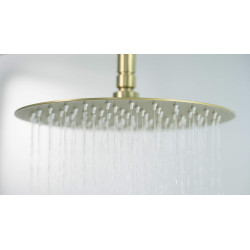 Deante deszczownia Arnika złoto szczotkowane z baterią mieszaczową