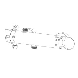 Deante deszczownia Arnika złoto szczotkowane z baterią mieszaczową