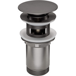 Deante click-clack titanium okrągły, z tuleją, umywalkowy