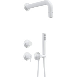 Deante komplet podtynkowy natryskowy Silia bianco z główką natryskową