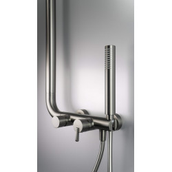 Deante deszczownia Silia titanium z baterią mieszaczową