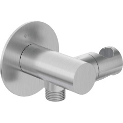 Deante silia stal szczotkowana przyłącze kątowe regulowane z uchwytem okrągłe