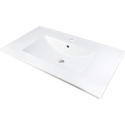 Deante umywalka Tubo biała wpuszczana 810x460 mm