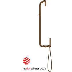 Deante deszczownia Silia brąz szczotkowany z baterią mieszaczową