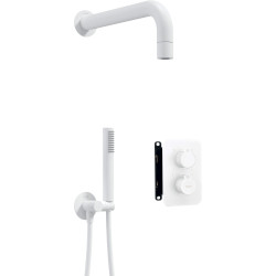 Deante komplet podtynkowy natryskowy titanium z boxem termostatycznym okrągły