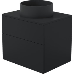 Deante umywalka granit nero ø360 + szafka Prisma nero