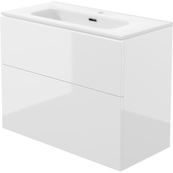 Deante umywalka biała wpuszczana 800 mm + szafka Prisma biały połysk