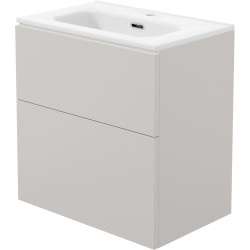 Deante umywalka biała wpuszczana 600 mm + szafka Prisma kaszmir