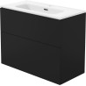 Deante umywalka biała wpuszczana 800 mm + szafka Prisma nero
