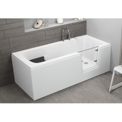 Polimat wanna z drzwiami Avo 150x75 z białą obudową i nóżkami