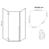 Rea kabina bez brodzika 90x90x195, szkło: transparent Diamond Black