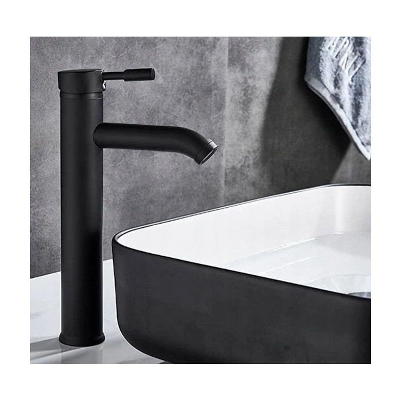 Rea bateria umywalkowa wysoka Graf Czarna