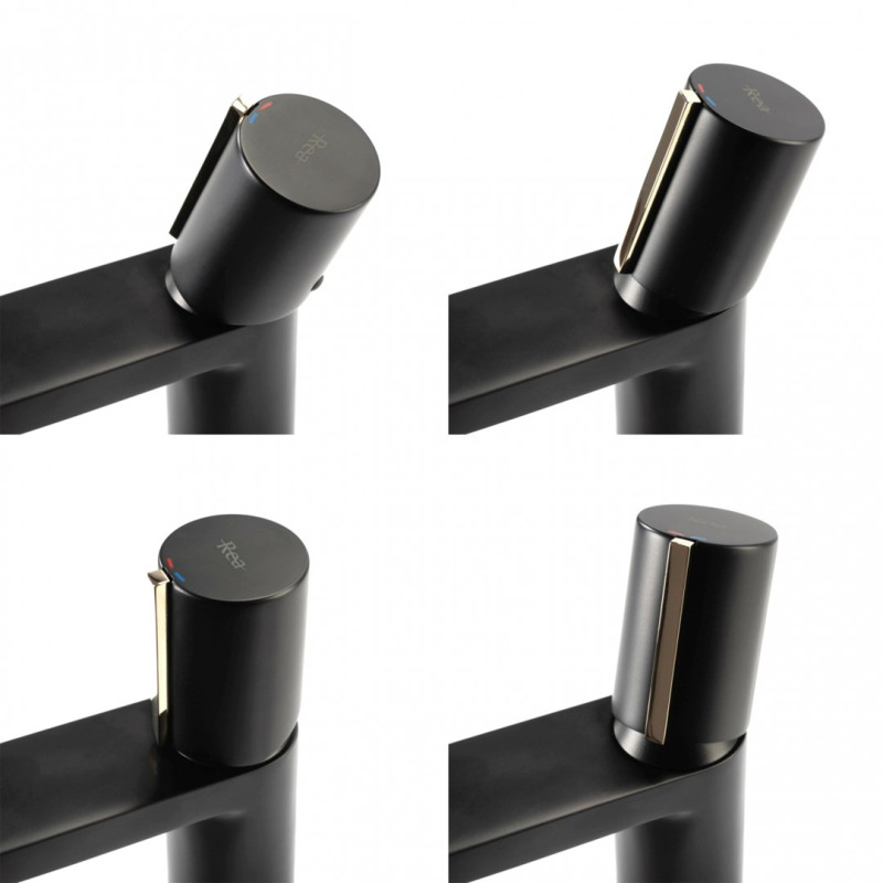 Rea bateria umywalkowa niska Icon Czarna/Złota