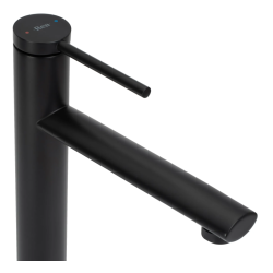 Rea bateria umywalkowa wysoka Oval Czarna