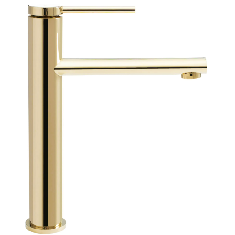 Rea bateria umywalkowa wysoka Oval Złota