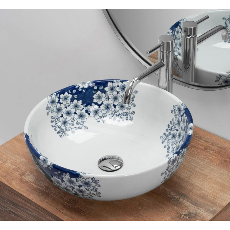 Elegancka Umywalka Nablatowa FIORI 41x41 cm - Nowoczesność i Styl dla Twojej Łazienki