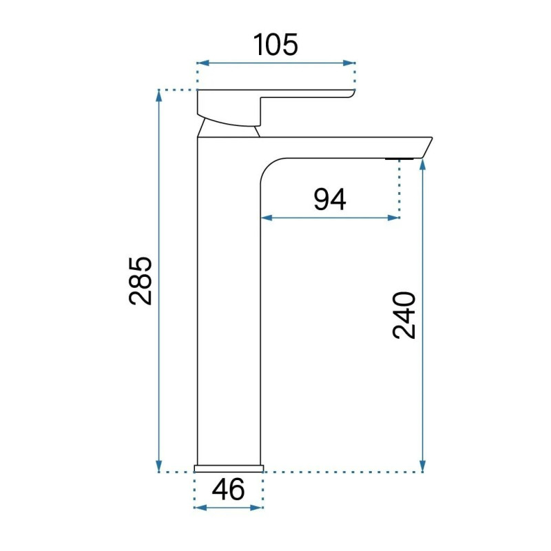 Rea bateria umywalkowa wysoka Argus Czarna