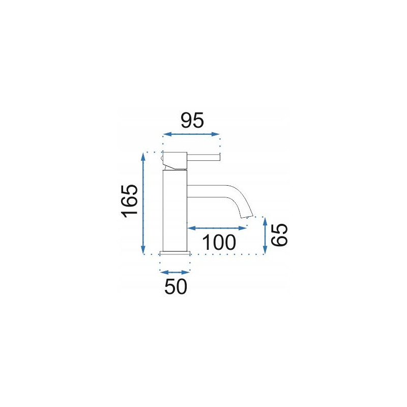 Rea bateria umywalkowa niska Lungo Złota Szczotkowana