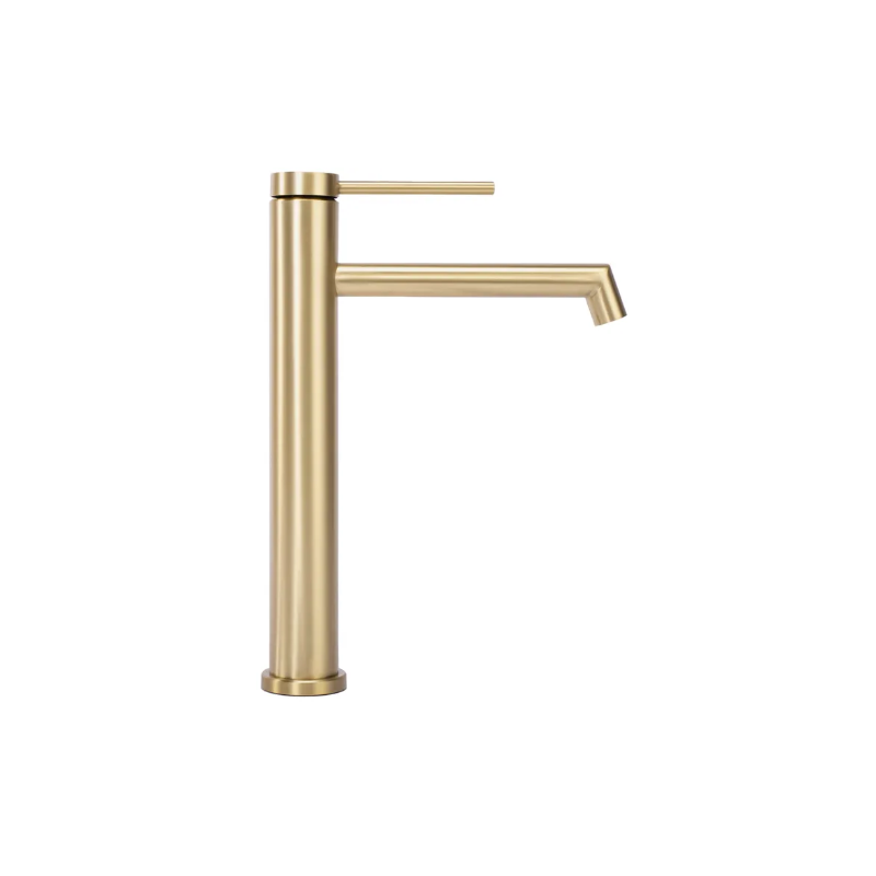 Rea bateria umywalkowa wysoka Foss Złota Szczotkowana