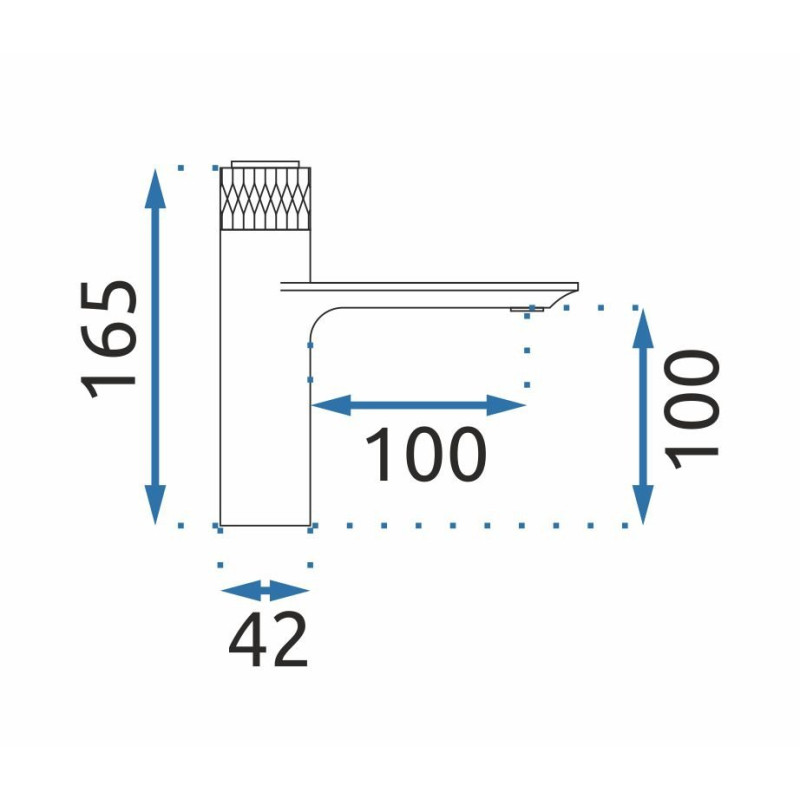 Rea bateria umywalkowa niska Storm Czarna/Złota