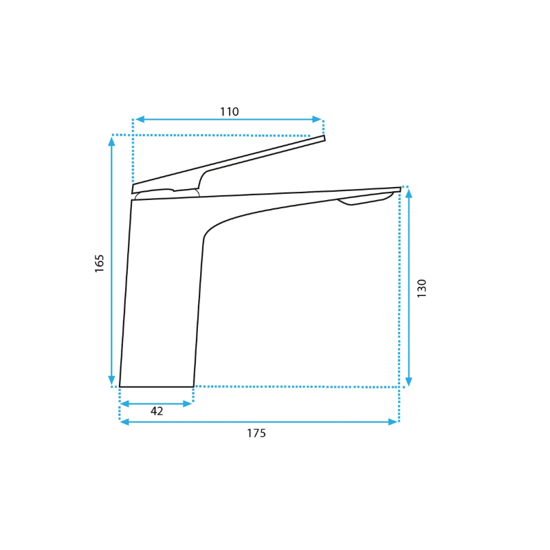 Rea bateria umywalkowa niska Avalon Tytan