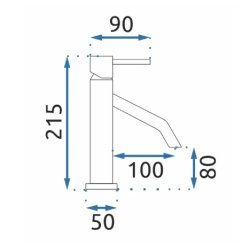 Rea bateria umywalkowa niska Level Złota Szczotkowana