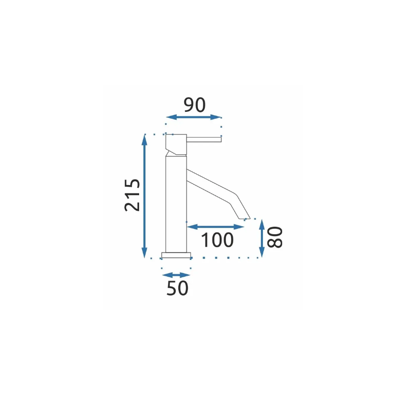 Rea bateria umywalkowa niska Level Złota Szczotkowana
