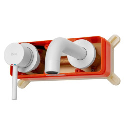 Rea bateria umywalkowa podtynkowa Lungo Biała