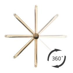 Rea bateria umywalkowa wysoka Lugano Złota Szczotkowana