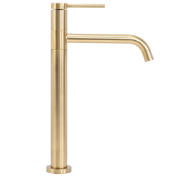 Rea bateria umywalkowa wysoka Lugano Złota Szczotkowana
