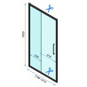 Rea drzwi prysznicowe 140x195 Rapid Slide Black