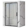 Rea drzwi prysznicowe 120x195 Rapid Swing Black