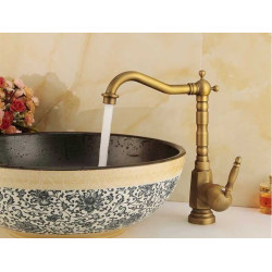 Rea bateria umywalkowa wysoka Bona Złota Przecierana