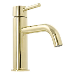 Rea bateria umywalkowa niska Lungo Złota