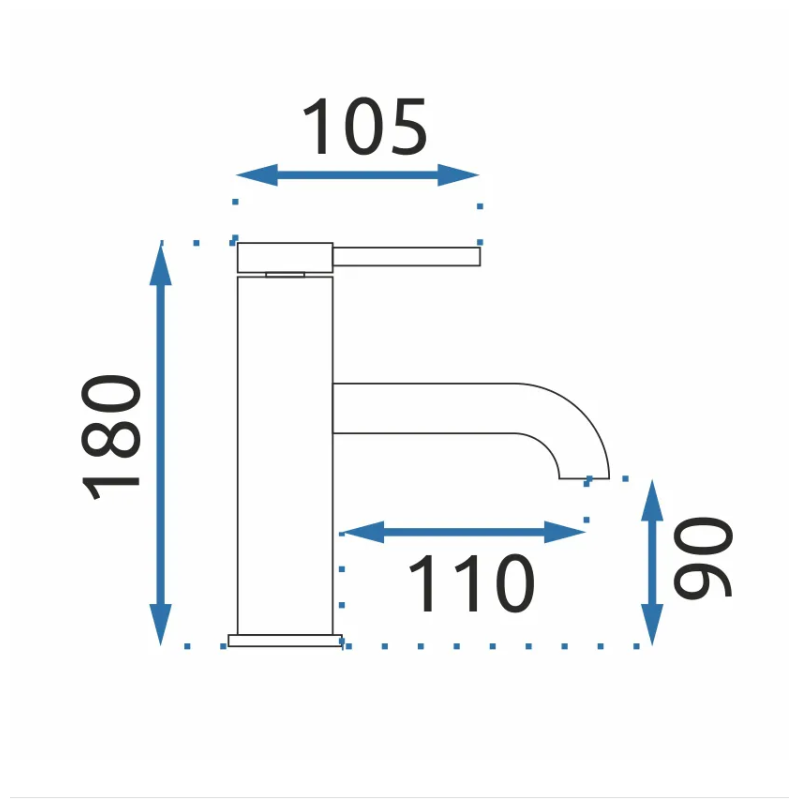 Rea bateria umywalkowa niska Spot Złota