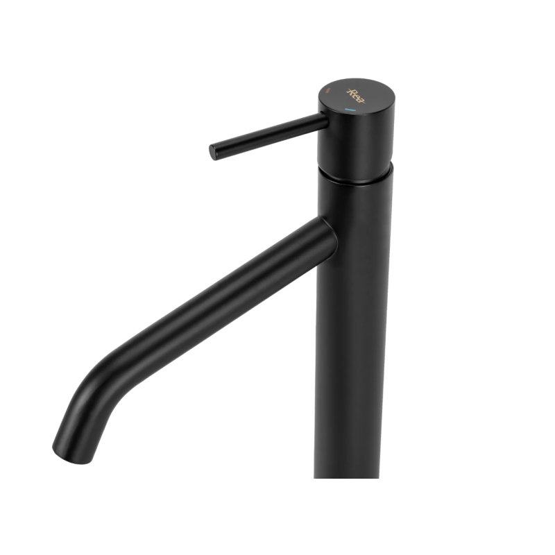 Rea bateria umywalkowa wysoka Level Czarna