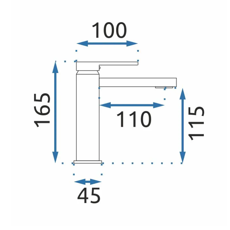 Rea bateria umywalkowa niska Verso Złota Szczotkowana