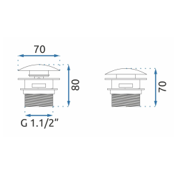 Rea korek wannowy z przelewem 6 cm Korek Do Wanny Czarny 6Cm
