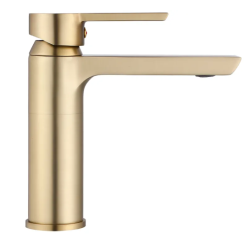 Rea bateria umywalkowa niska Argus Złota Szczotkowana