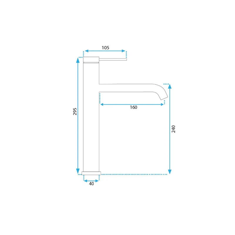 Rea bateria umywalkowa wysoka Clif Złota Szczotkowana