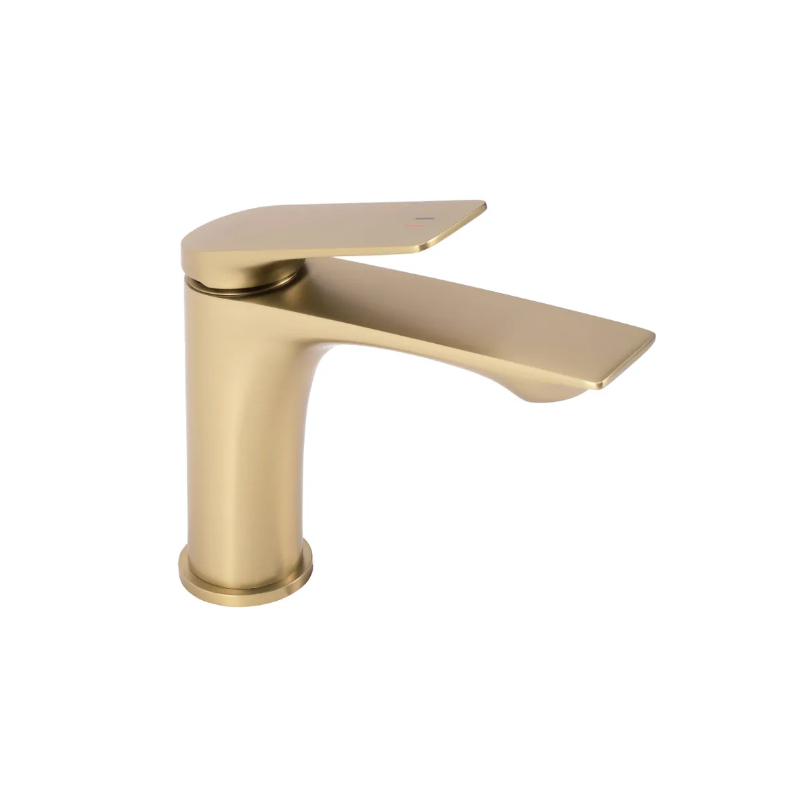 Rea bateria umywalkowa niska Avalon Złota Szczotkowana