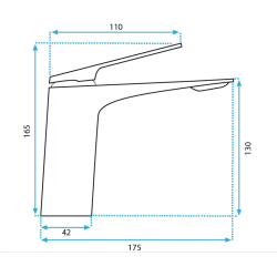 Rea bateria umywalkowa niska Avalon Złota Szczotkowana