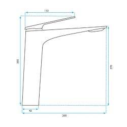Rea bateria umywalkowa wysoka Avalon Tytan