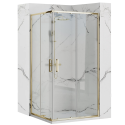 Rea kabina bez brodzika 80x100x190 szkło transparent Punto Gold