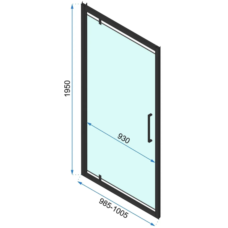 Rea drzwi prysznicowe 90x195 Rapid Swing Gold Brush