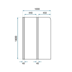 Rea parawan wannowy 2-częściowy 800x1400 Agat Brush Gold